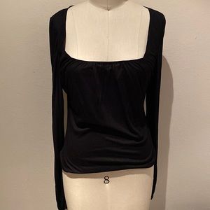 Versace soft top with sheer back romantic cut